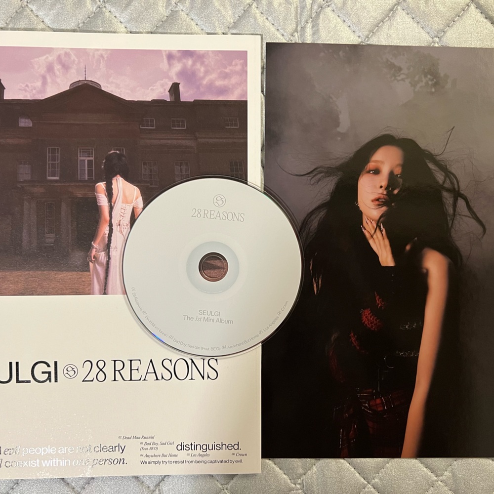 Red velvet Seulgi 28 reasons unsealed album with inclusions shown